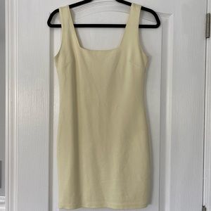 Pale yellow bodycon dress